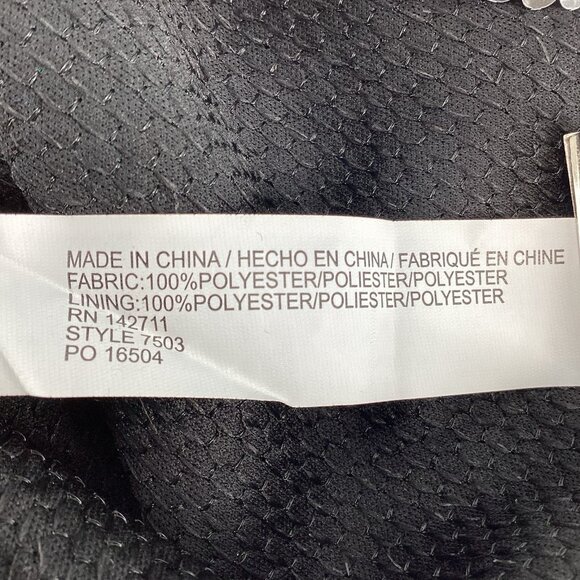 NWT ELOQUII Long Sleeve V-Neck Reversible Sequin Dress Silver Green Sz 24 Party - Picture 11 of 13